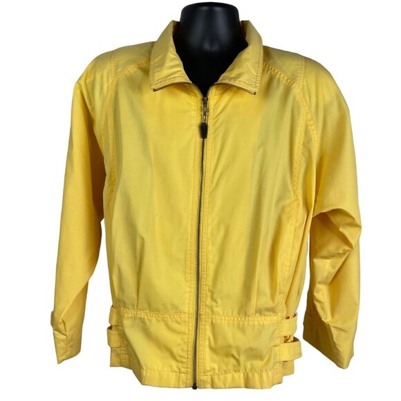 Vintage London Fog Winning Edge Jacket Womens 11 / 12  Yellow Windbreaker Taiwan - Picture 1 of 9